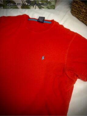 Polo Ralph Lauren Red waffle knot crewneck Short-Sleeve Shirt XL